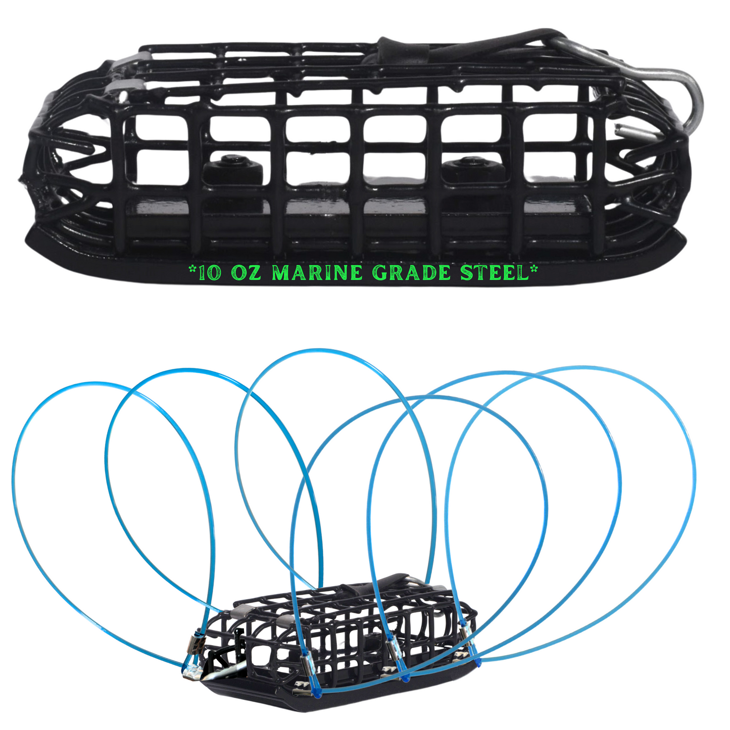 (2 Pack) 10 Ounce HEAVY CRAB SNARE WEIGHTED LEAD FREE