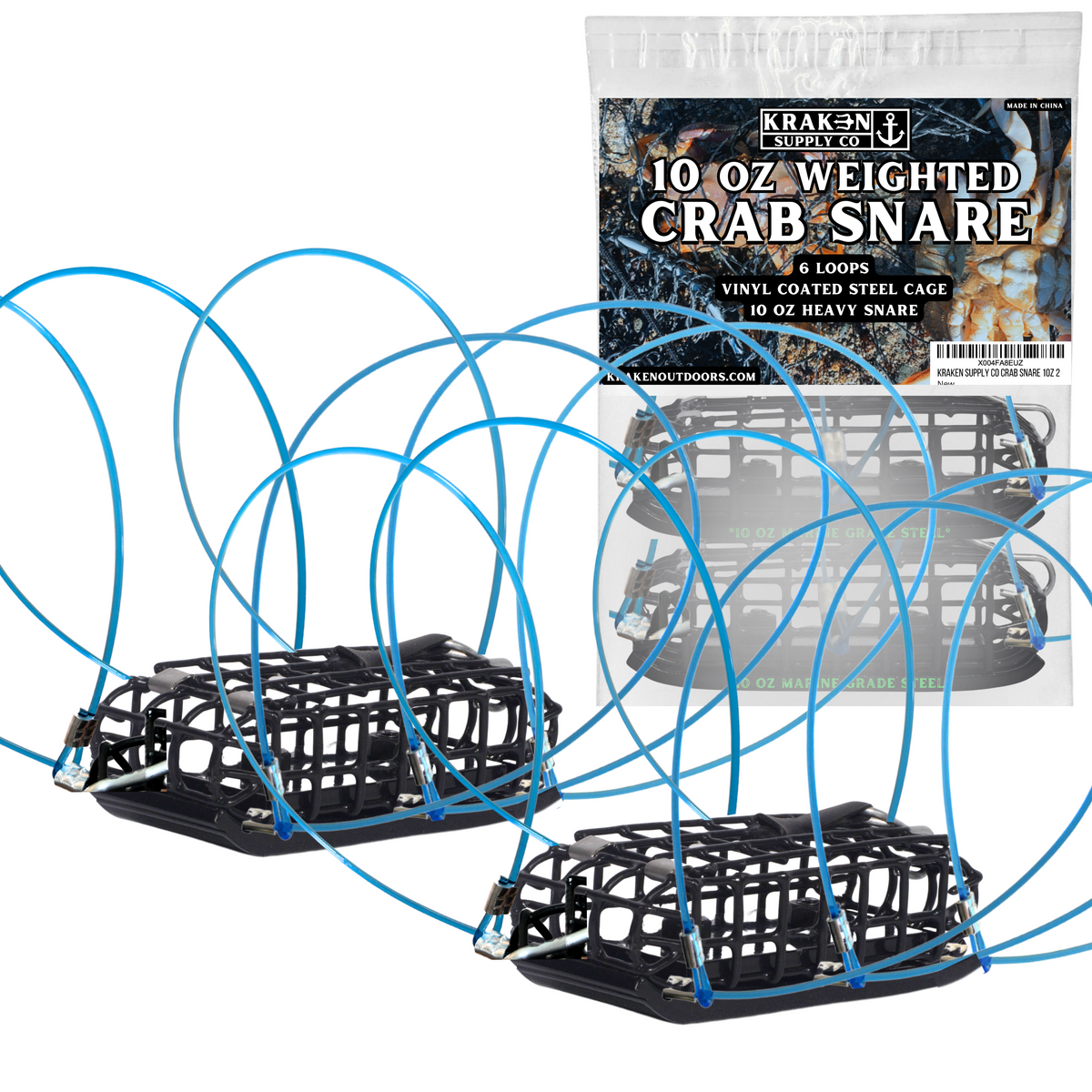 2 Pack) 10 Ounce HEAVY CRAB SNARE WEIGHTED LEAD FREE – KRAKEN