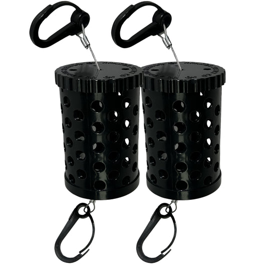 2 PACK Seal Proof Bait Tube PRO **Gripped Cap + Large Clips**