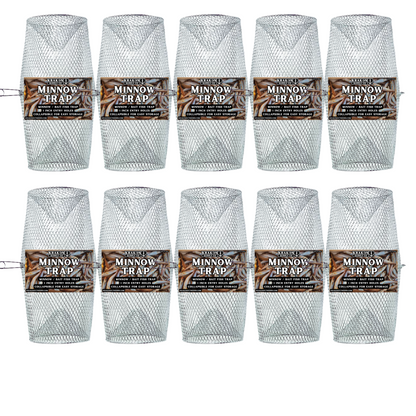 10 PACK Minnow Trap Galvanized Steel (1 Inch Entry Hole) Bait Traps