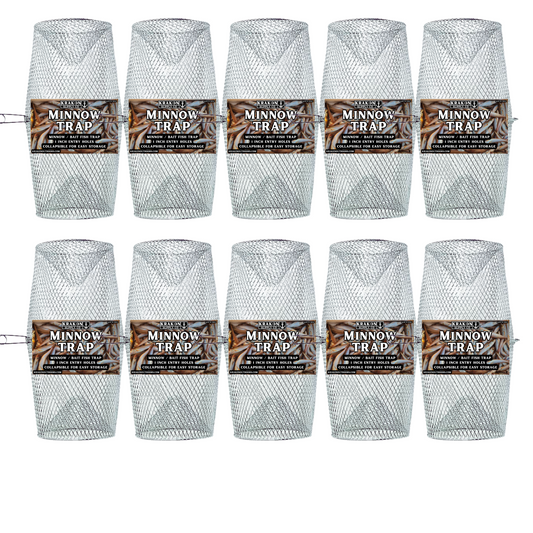 10 PACK Minnow Trap Galvanized Steel (1 Inch Entry Hole) Bait Traps