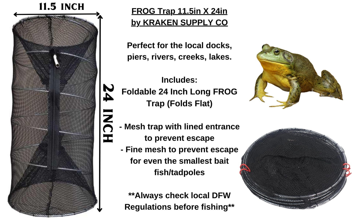 10 Bull Frog Tadpole Trap Wholesale (10 Pack)