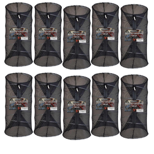 10 Pack Foldable Crawfish / Minnow Trap